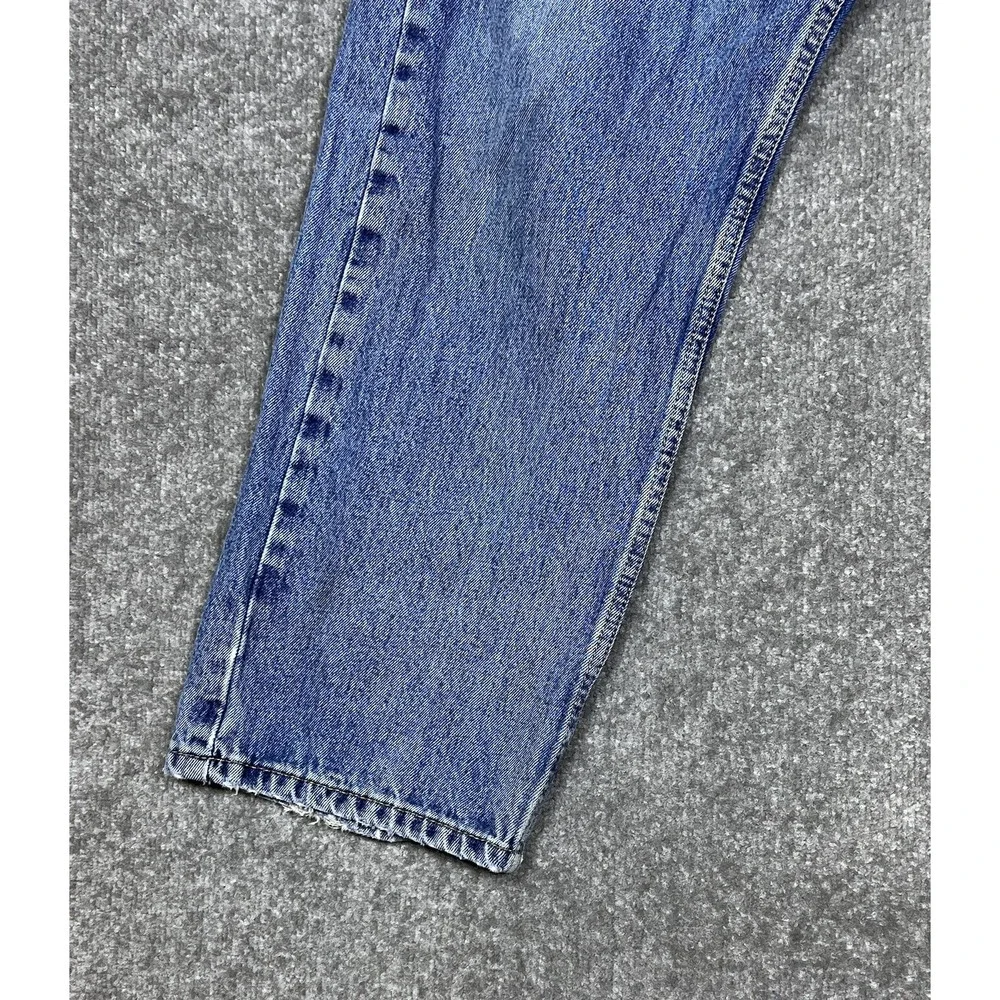 Levis 505‎ Jeans Mens Size 40x29 Blue Distressed Denim Cotton Straight Leg